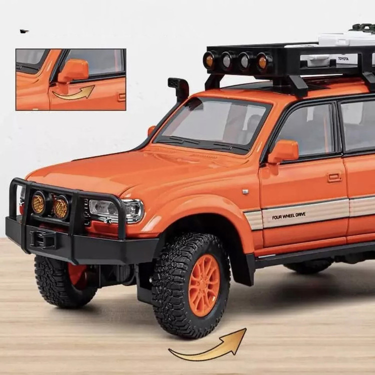 ماکت ماشین مدل تویوتا لندکروزر Toyota Land Cruiser LC80 کد R100