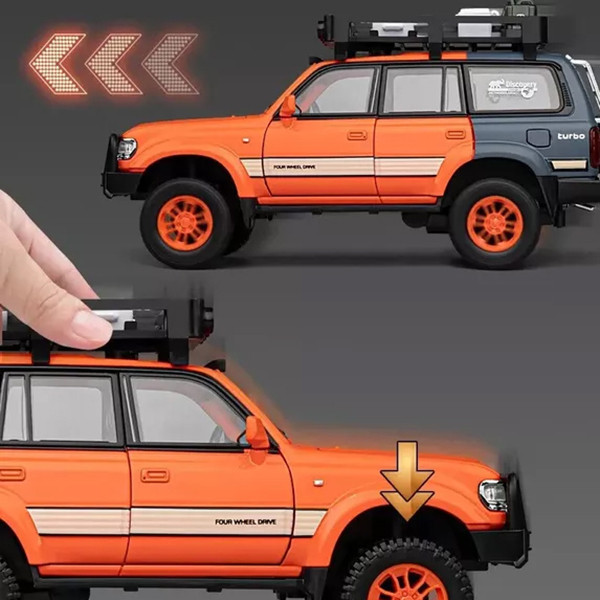 ماکت ماشین مدل تویوتا لندکروزر Toyota Land Cruiser LC80 کد R100